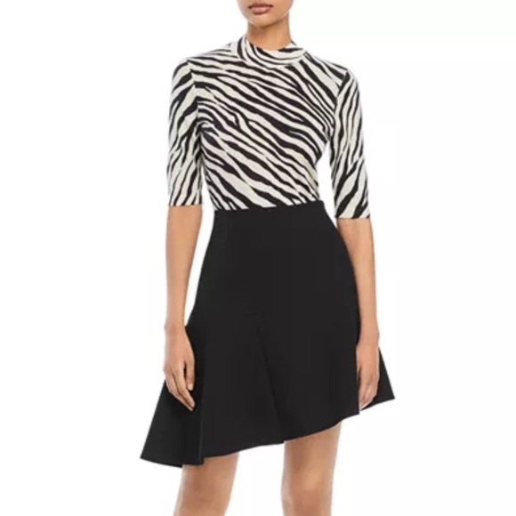 BOSS Vasty Asymmetric Mini Skirt Black Size 4 - Picture 1 of 11